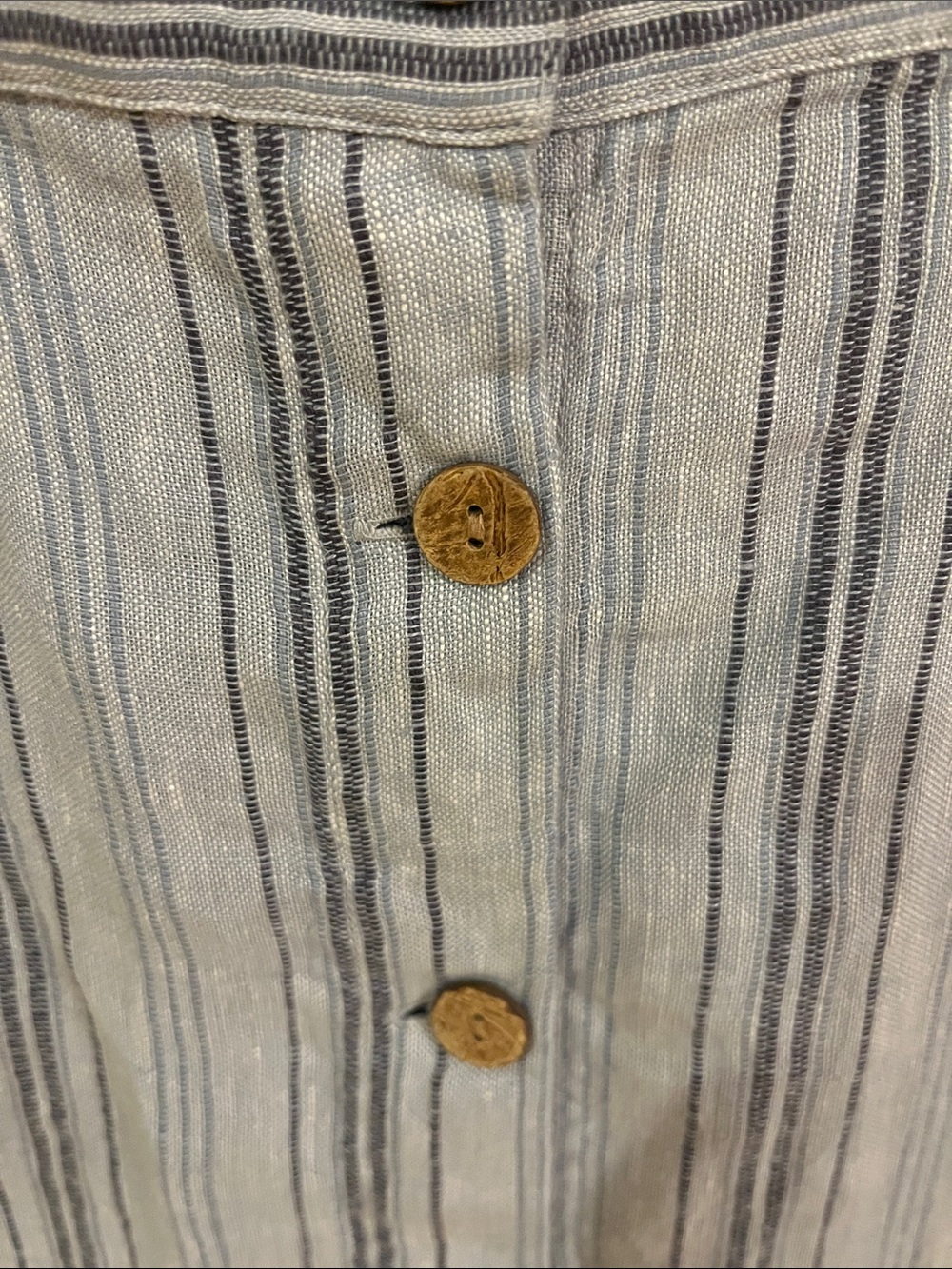 Faherty $148 NWT Striped Button-Front Maxi Skirt - Picture 3 of 5